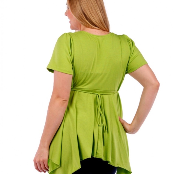 Yummy Plus Tops | Yummy Plus Size 5x Womens Lime Green Blouse | Poshmark